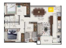 <strong>APARTAMENTO Á VENDA NO CENTRO - MERANO RESIDENZIALE</strong>