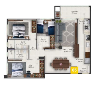 Apartamento á Venda No Centro - Merano Residenziale