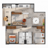 <strong>Apartamento 3 dormitórios com suíte Barreiros</strong>