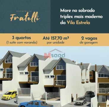 <strong>Sobrado 3 quartos (1 suíte) à venda na Vila Estrela</strong>