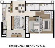 <strong>Apartamento no Blend Work Live, Centro</strong>