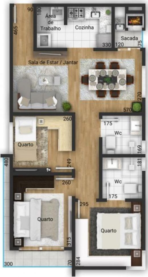 <strong>Apartamento no Residencial Ambientale- Centro</strong>