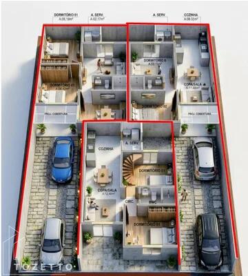 Foto Imóvel - Casa De Fundos Com Entrada Individual No Gralha Azul