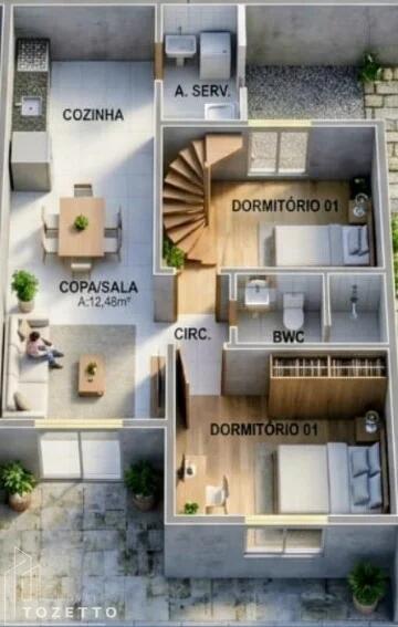 Foto Imóvel - Casa Com 2 Quartos No Gralha Azul !