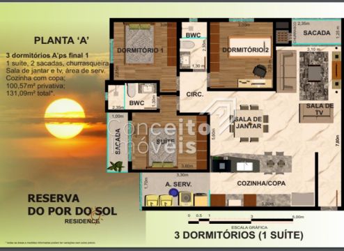 Edifício Reserva Por Do Sol - Centro - Apartamento